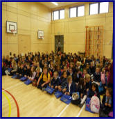 Whole school in the Gym Hall